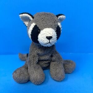 Russ Luv Pet Racky Raccoon Plush Small Grey Black White 1990s Stuffed Toy